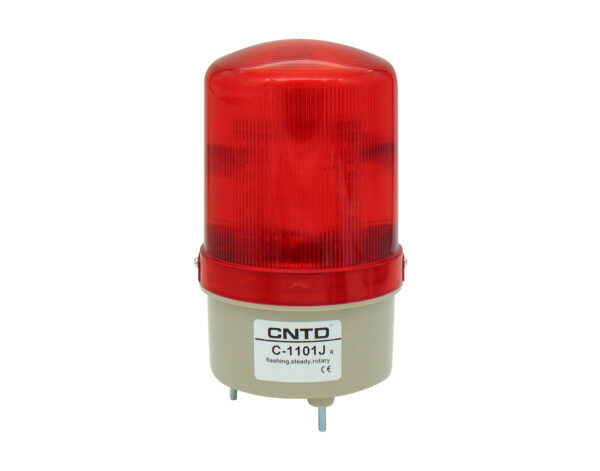 Φάρος LED MULTIFUNCTION με BUZZER 12-230VAC/DC 85X155mm Κόκκινος C-1101J CNTD