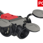 ADAPTOR Βιομηχανικό 3 Θέσεων Καουτσούκ με Καπάκι IP44 25311-s PCE