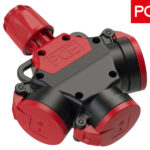 ADAPTOR Βιομηχανικό 3 Θέσεων Καουτσούκ με Καπάκι IP54 253622-s PCE