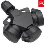 ADAPTOR Βιομηχανικό 3 Θέσεων Καουτσούκ με Καπάκι IP54 Μαύρο 253822-ss PCE