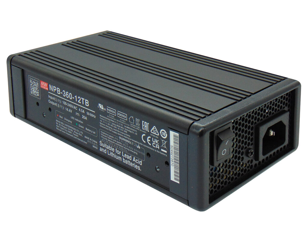03.032.0017 Φορτιστής Μπαταριών 12V/20A PFC NPB-360-12TB MEAN WELL - Image 1