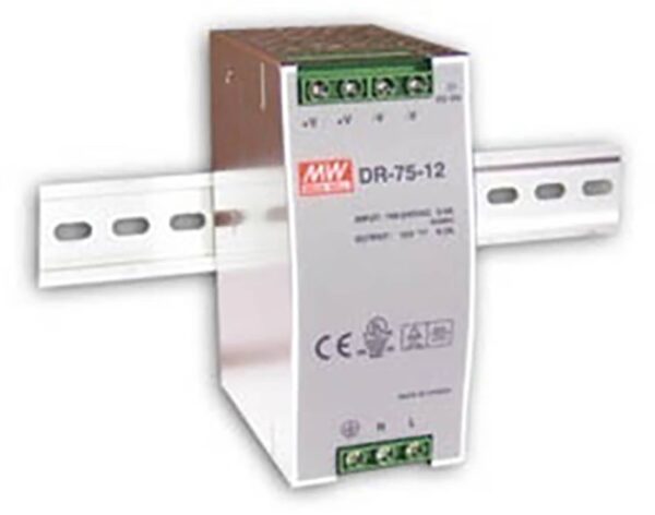 Τροφοδοτικό Ράγας 76.8W/48VDC/1.6A DR-75-48 MEAN WELL