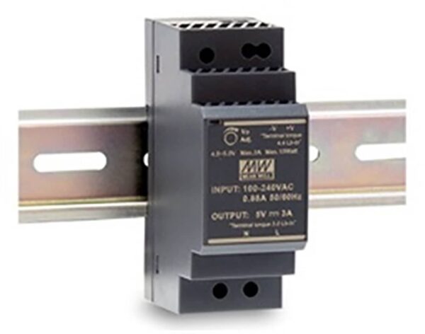 Τροφοδοτικό Ράγας 15W/5VDC/3A ULTRA SLIM HDR-30-5 MEAN WELL