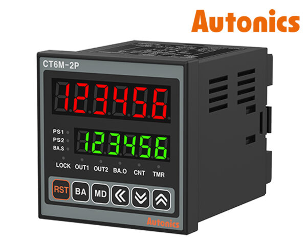 Μετρητής / Χρονικό Πίνακα Ψηφιακός 72X72 24-60VDC 2 RELAY/NPN CT6M-2P2 AUTONICS