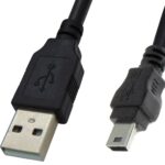Καλώδιο USB 2.0 A/M Μίνι B/M 2m Δεδομένων 5PIN HIGH SPEED Μαύρο BAG VZN