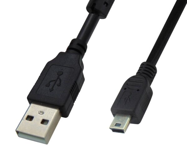 ΚΑΛΩΔΙΟ USB 2.0 A/M MINI B/M 2m 5PIN ΜΕ ΦΕΡΡΙΤΗ HIGH SPEED ΜΑΥΡΟ BAG PLY