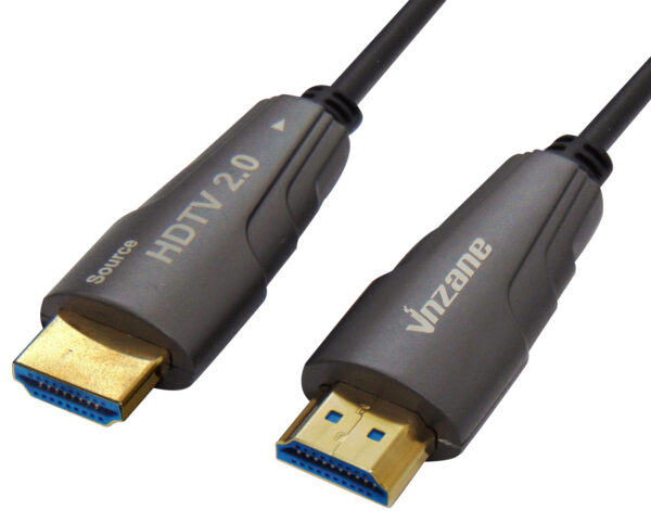 Καλώδιο HDMI-HDMI 2.0V 25m ACTIVE OPTICAL με Φις Αλουμινίου Γκρι Μεταλλικό REEL VZN