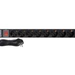 ΠΟΛΥΠΡΙΖΟ RACK 19" 1U 8 ΘΕΣΕΩΝ ΜΕ ΔΙΑΚΟΠΤΗ 4000W 16Α SAFEWELL