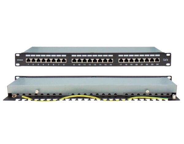 PATCH PANEL CAT5e FTP 24P 19" 1U με Οδηγό Καλωδίων SAFEWELL