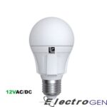 Λάμπα LED Αχλάδι Ματ Ε27 10W 12V AC/DC Λευκό