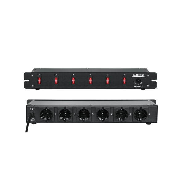 M-110-1 ΠΟΛΥΠΡΙΖΟ RACK 19'' 1U 6 ΘΕΣΕΩΝ ΜΕ ΠΡΟΣΤΑΣΙΑ