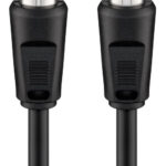 GOOBAY καλώδιο κεραίας αρσενικό σε θηλυκό 11722, <70dB, CCS, 2.5m, μαύρο