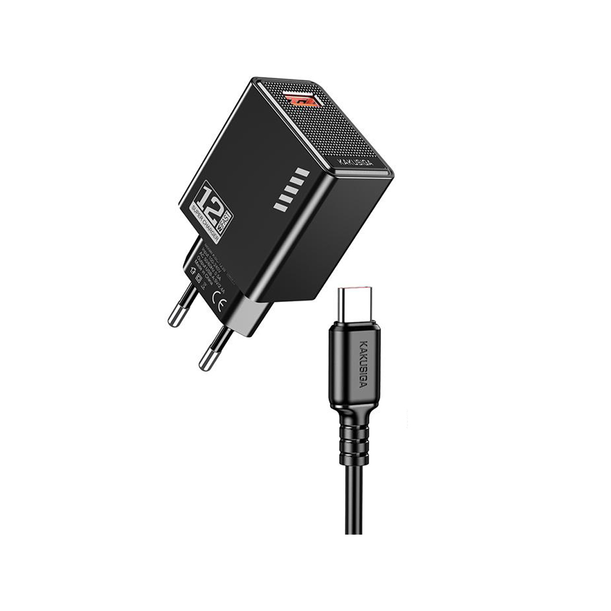 1236-BLACK KSC-1236/BLACK ΜΑΥΡΟΣ ΦΟΡΤΙΣΤΗΣ TYPE C 1m - Image 1