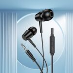 KSC-1303/BLACK  ΑΚΟΥΣΤΙΚΑ ΕΝΣΥΡΜΑΤΑ ΜΕ ΜIC (1.1m) ΜΑΥΡΟ ΧΡΩΜΑ - Image 2