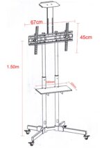 GJ-1600 FLEXIBLE ΒΑΣΗ ΤΗΛΕΟΡΑΣΗΣ ΔΑΠΕΔΟΥ ΤΡΟΧΗΛΑΤΗ 32"-65" - Image 2