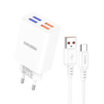 KSC-1682/W ΦΟΡΤΙΣΤΗΣ 4USB ΣΕ TYPE C 25W ΛΕΥΚΟ