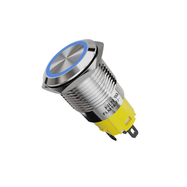 FLM16-FJ-E-BLUE ΔΙΑΚΟΠΤΗΣ Φ16mm 12V με ΜΠΛΕ ΦΩΤΙΣΜΟ