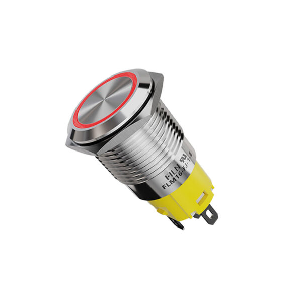 FLM16-FJ-E-RED ΔΙΑΚΟΠΤΗΣ Φ16mm 12V με ΚΟΚΚΙΝΟ ΦΩΤΙΣΜΟ