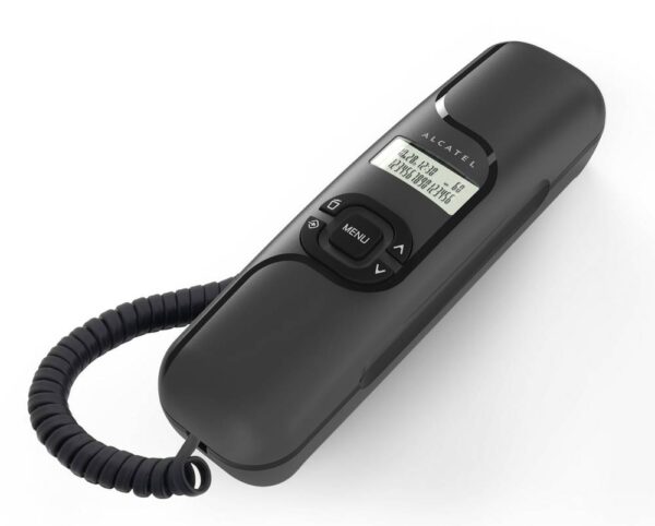 Σταθερό Ψηφιακό Τηλέφωνο Alcatel T16 με Αναγνώριση Κλήσης Επανάκληση και Ρύθμιση Έντασης Μαύρο