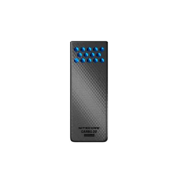 POWER BANK NITECORE CARBO 20, Carbon Fiber, Fast Charge, 65W MAX, BLUE