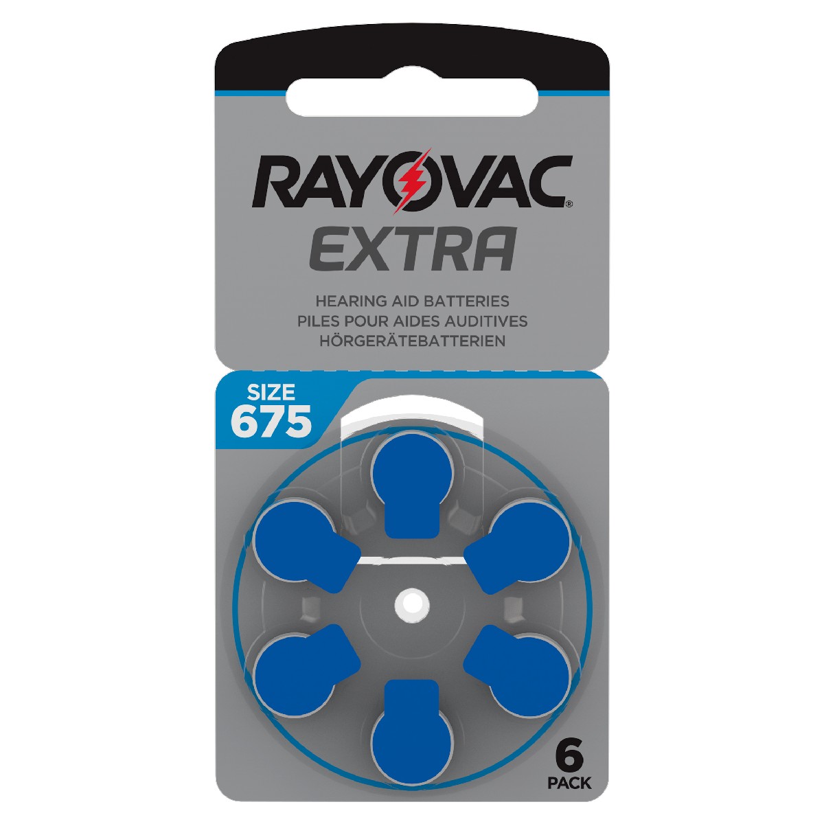 21013 Μπαταρίες Ακουστικών Βαρηκοΐας Rayovac 675 Extra Advanced 1.45V Τεμ. 6 - Image 1