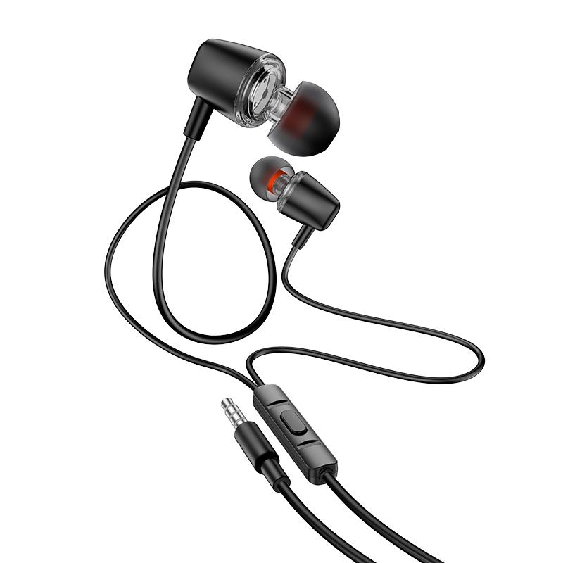 GER-M107 HOCO M107 Discoverer Ακουστικά Handsfree, Μαύρο - Image 1