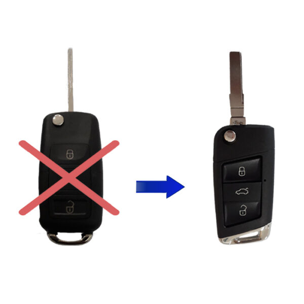 Κέλυφος Κλειδιού Τύπου VW Seat Skoda Audi (VAG) (020104)