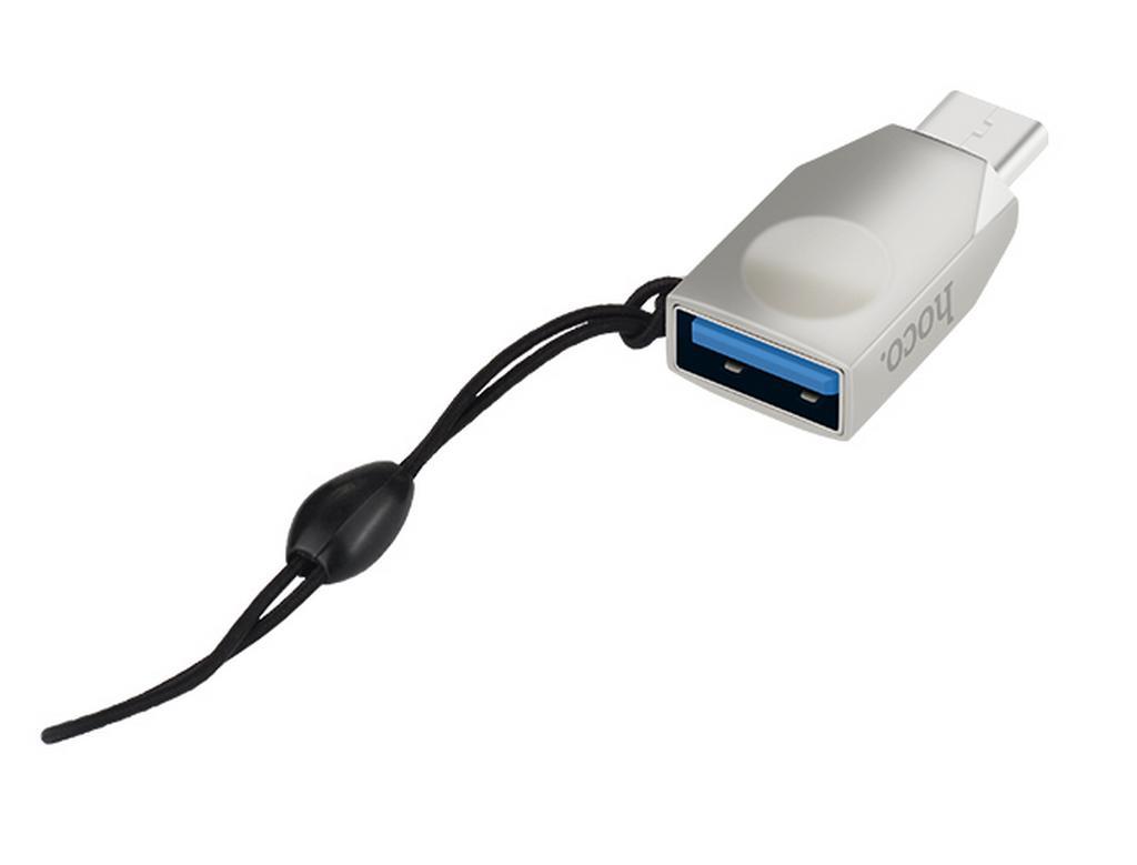 23970 OTG Hoco UA9 USB-C σε USB 3.0 Θηλυκό Ασημί - Image 1