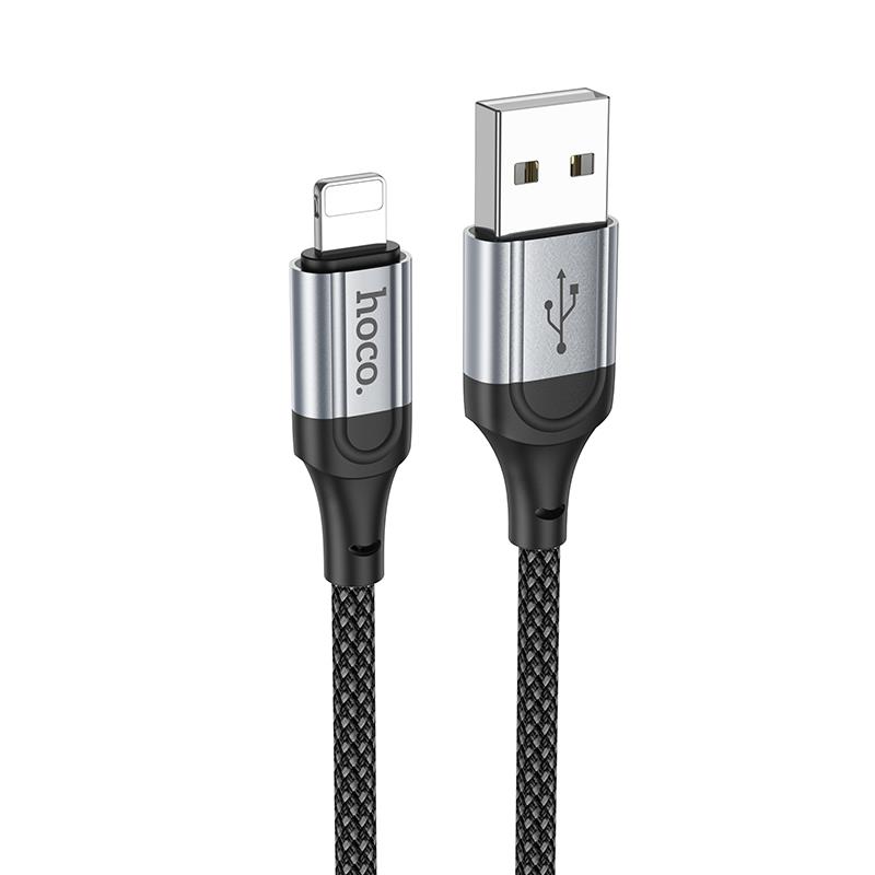 GER-X102 HOCO X102 Καλώδιο Φόρτισης Lightning, Μαύρο - Image 1
