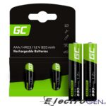 Επαναφορτιζόμενες μπαταρίες Green Cell AAA 800mah 1.2V HR03 (2τμχ)