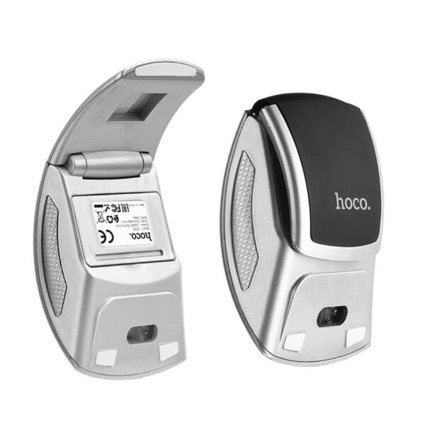 Ασύρματο Ποντίκι Hoco. DI03 1200 DPI 2.4G 3 Πλήκτρων Αναδιπλούμενο. Μαύρο-Ασημί