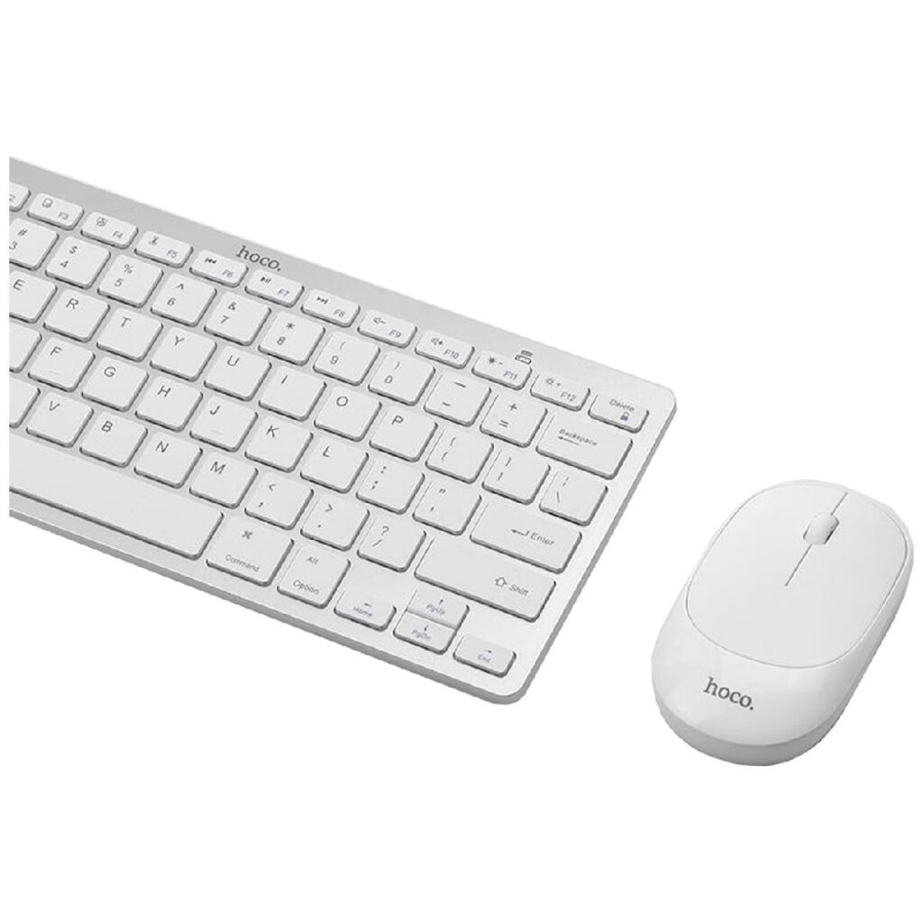 30047 Πληκτρολόγιο Bluetooth Hoco. DI05 V.4.0 Mini με Bluetooth Ποντίκι 3 Κουμπιών 2.4G 1200 DPI Λευκό - Image 1