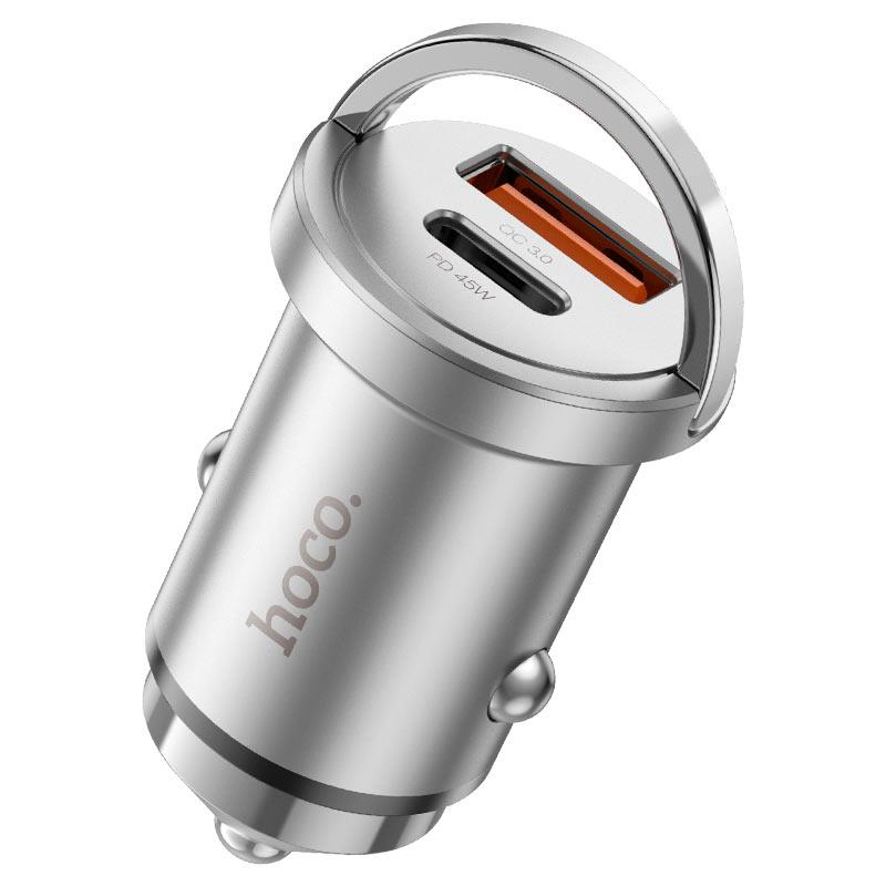GER-NZ10 HOCO NZ10 Φορτιστής Αυτοκινήτου Handy PD45W, 2 Θύρες , Μαύρος - Image 1