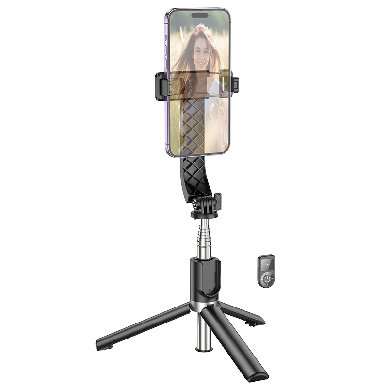 39728 Selfie Stick Hoco K20 Prior για Συσκευές 4.5"-7.0" 70mAh Μήκος 980mm με Τηλεχειριστήριο Μαύρο - Image 1