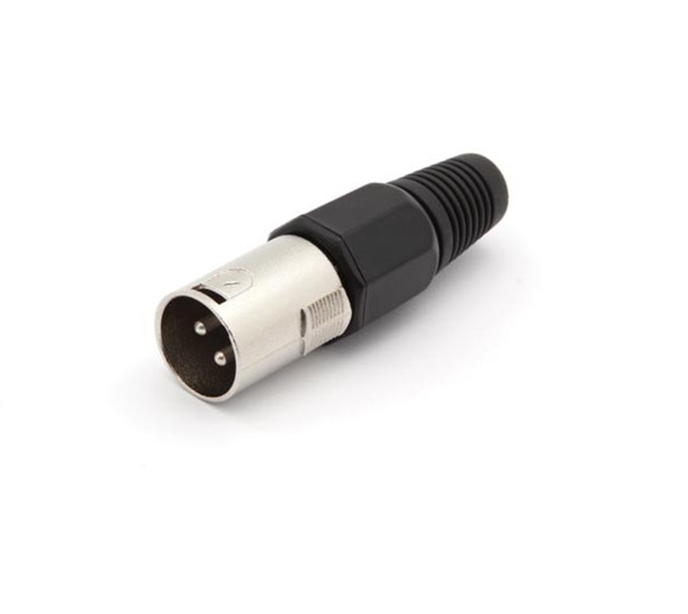 3p-male-xlr-plug-nickel-black- 10788/BLACK ΑΡΣΕΝΙΚΟ XLR ΜΑΥΡΟ - Image 1