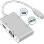 Μετατροπέας 4in1 Type-C σε HDMI VGA DVI USB3.0