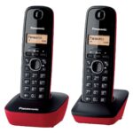 Ασύρματο Ψηφιακό Τηλέφωνο Panasonic KX-TG1612  Μαύρο - Κόκκινο EU