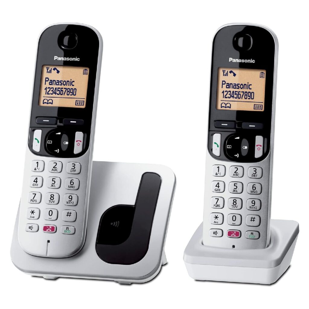 40723 Ασύρματο Ψηφιακό Τηλέφωνο Panasonic KX-TGC252 EU DUO με Πλήκτρο Αποκλεισμού Κλήσεων και Ανοιχτή Ακρόαση Ασημί - Image 1