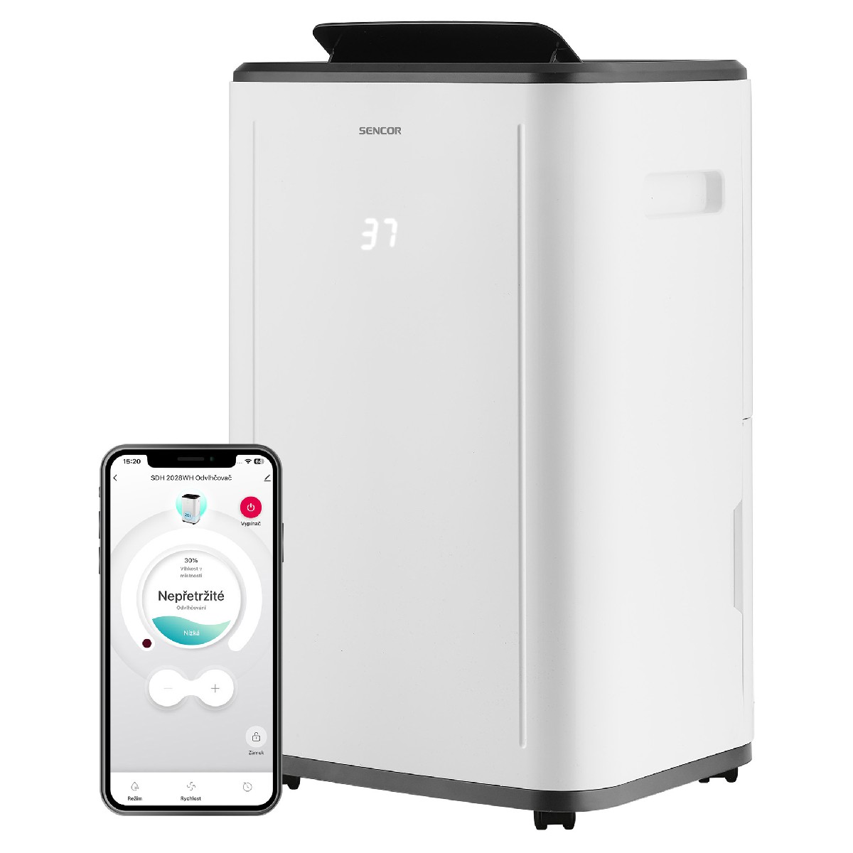 45531 Αφυγραντήρας Sencor SDH 2028WH Wi-Fi 20lt/ημέρα 360 W Κάλυψη 25-60τμ - Image 1