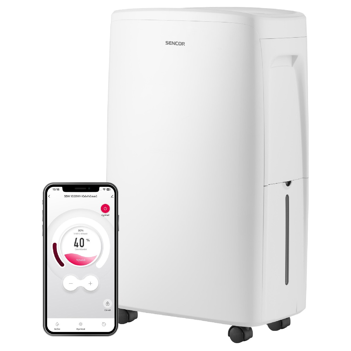 45532 Αφυγραντήρας Sencor SDH 1028WH Wi-Fi 10lt/ημέρα 235 W Κάλυψη 18-35τμ - Image 1