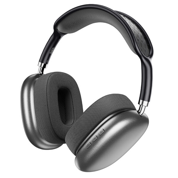 Wireless Ακουστικά Stereo Hoco. ESD15 Cool Shadow V5.3 400mAh 12 'Ωρες Λειτουργίας με υποδοχή Micro SD, Μικρόφωνο  και AUX Σκούρο Γκρι