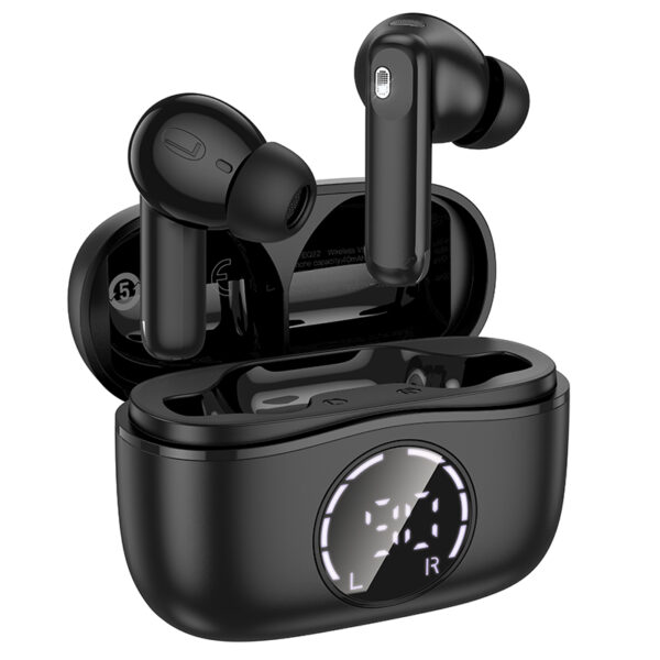 Wireless Hands Free Hoco EQ22 Singer TWS V5.4 400mAh με 7 Ώρες Λειτουργίας και Εναλλαγή Master/Slave ANC+ENC Μαύρα