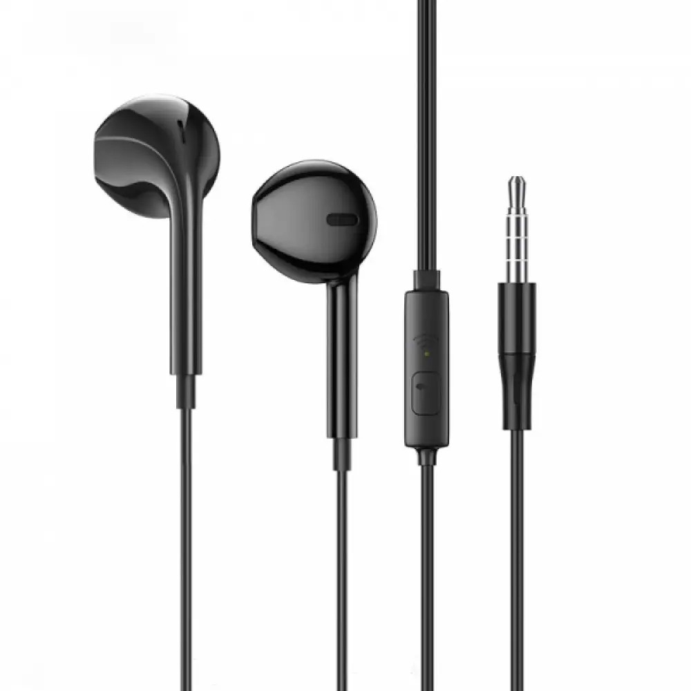 46247 Hands Free Hoco. DM6 Maya Earphones Stereo 3.5mm με Μικρόφωνο και Πλήκτρο Λειτουργίας 1.2m Μαύρα - Image 1