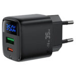 Φορτιστής Ταξιδίου Acefast A116 Fast Charging USB-C PD35W GaN με Digital Ένδειξη Μαύρος
