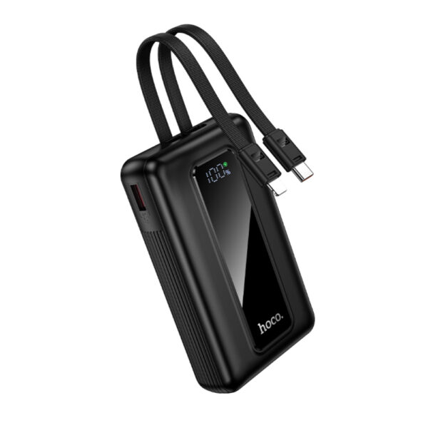Power Bank Hoco J162A 20000mAh PD20W+22.5W QC με Θύρες USB+USB-C Ενσωματωμένα Καλώδια USB-C+Lighting και LED Ένδειξη Μαύρο