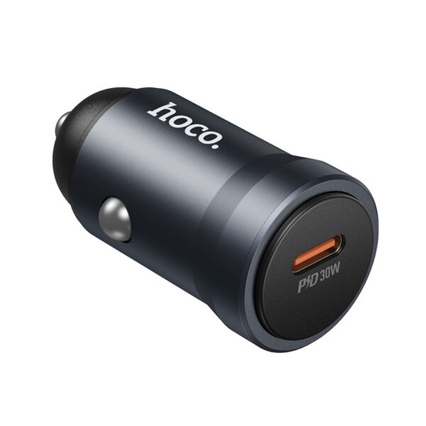 Φορτιστής Αυτοκινήτου Hoco Z62A Mini QC PD30W 1xUSB-C Alluminum Alloy Μαύρος