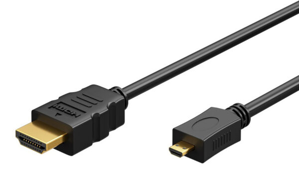 GOOBAY καλώδιο micro HDMI σε HDMI 53784 με Ethernet, 4K/60Hz, 1.5m, μαύρο