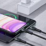 KSC-436/BLACK SMART CHARGING DATA 3 ΣΕ 1 LIGTHNING/MICRO/TYPE C (1Μ) ΜΑΥΡΟ - Image 3