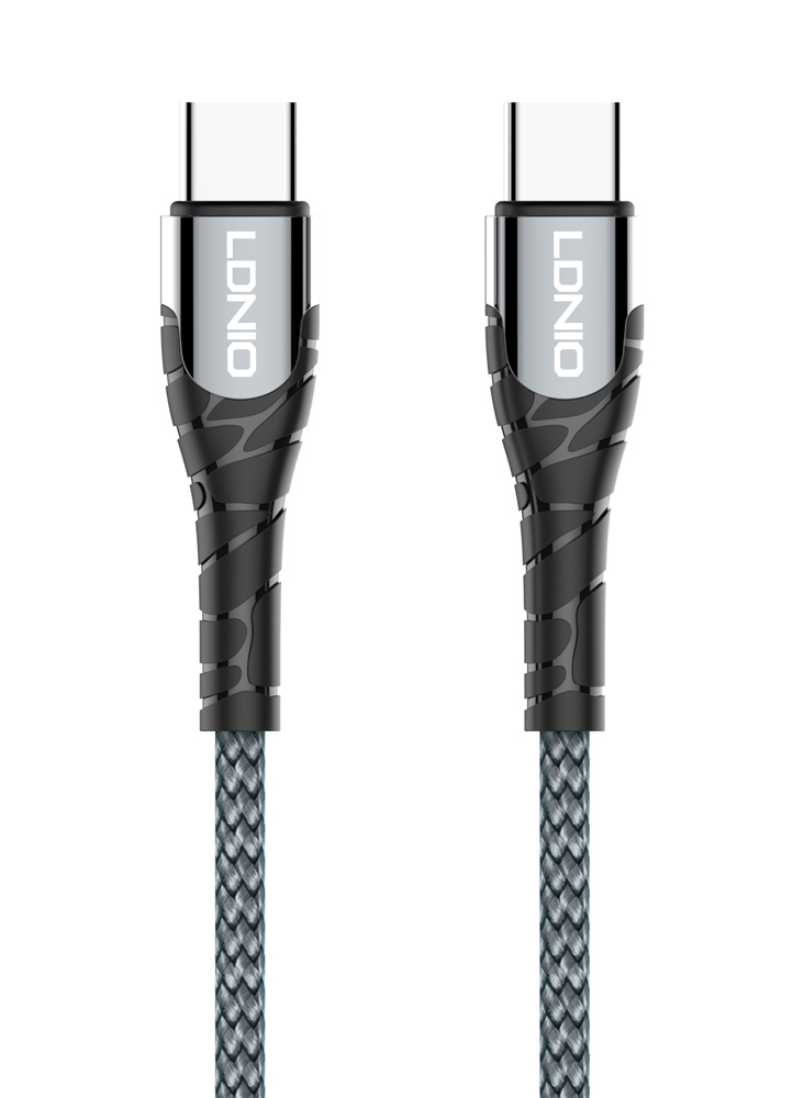 6933138690833 LDNIO καλώδιο USB-C σε USB-C LC102, 65W PD, 2m, γκρι - Image 1
