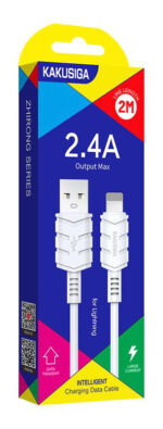 Λευκό Καλώδιο LIGHTNING (2m) 2.4A για APPLE - Image 2
